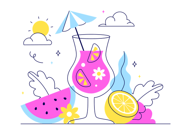Summer drink  Illustration