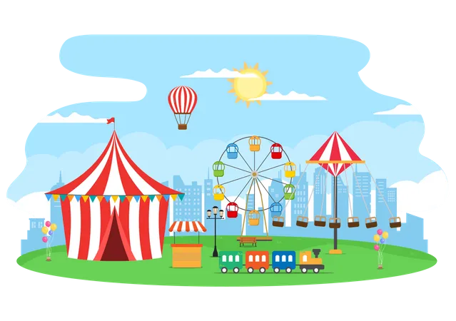 Summer fair carnival  Illustration