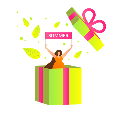 Summer Gift Voucher  Illustration