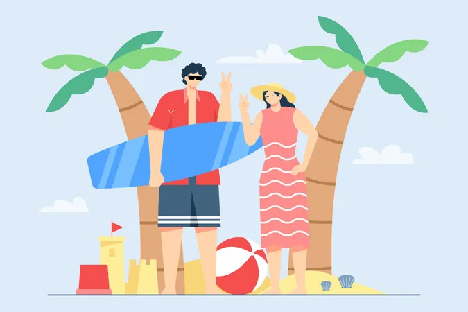 Summer Holiday Activity  Illustration