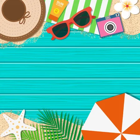 Summer holiday background  Illustration