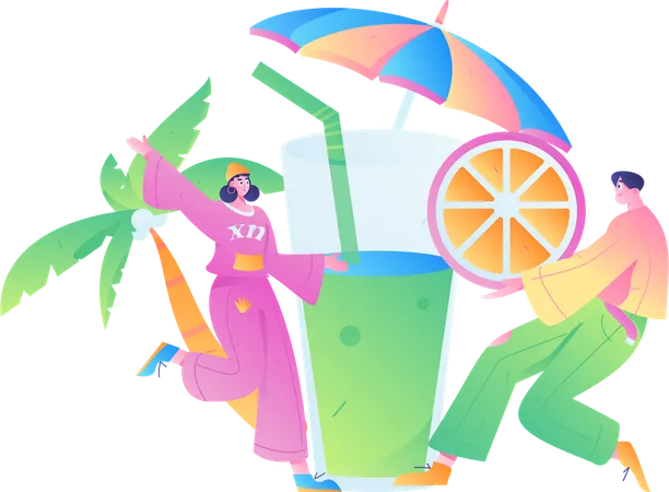 Summer holiday  Illustration