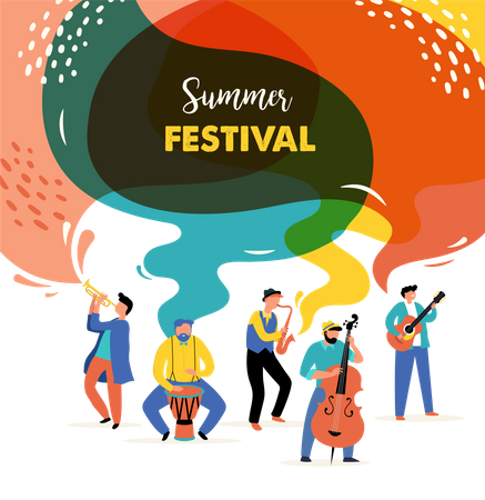 Summer Music festival Illustration