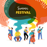 illustrations of summer music festival