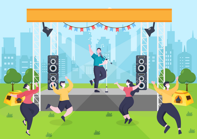 Summer  Music Festival  Illustration