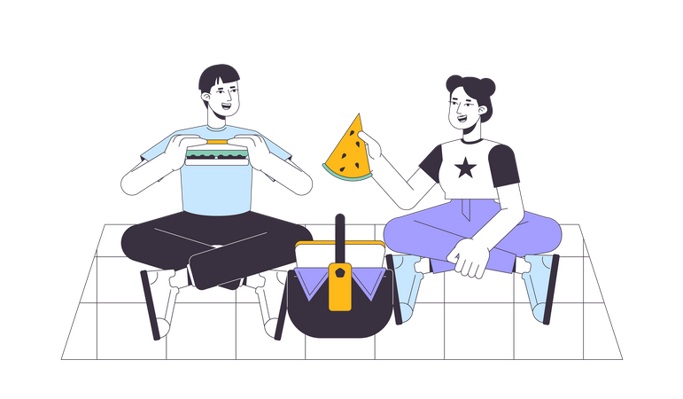 Summer picnic  Illustration