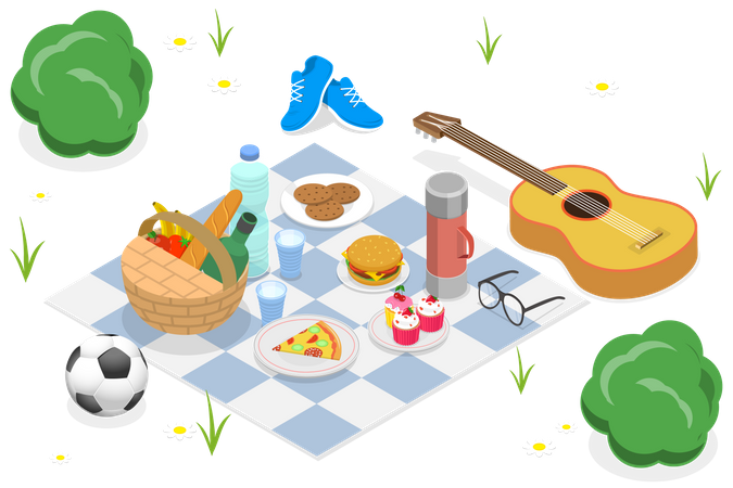 Summer Picnic  Illustration