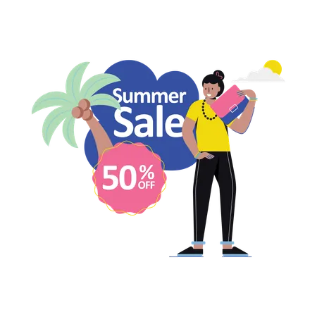 Summer Sale  Illustration