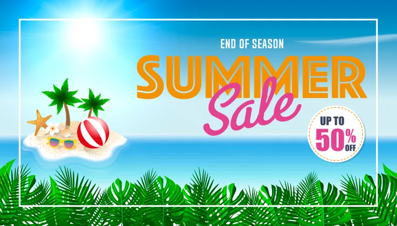 Summer sale background Illustration