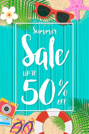 Summer sale background  Illustration