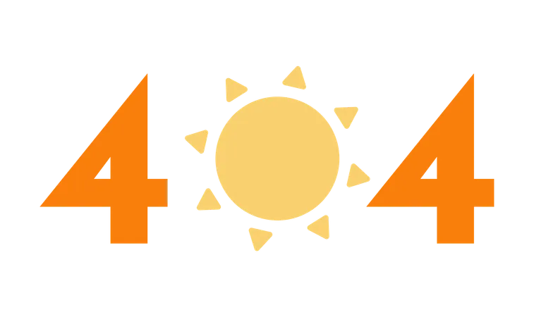 Summer sun error 404  Illustration