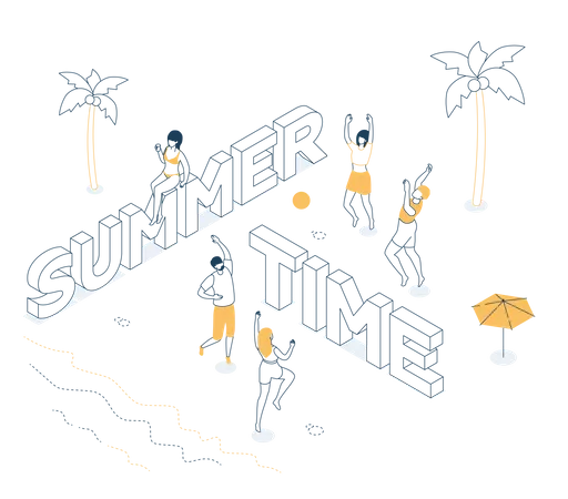 Summer time Illustration