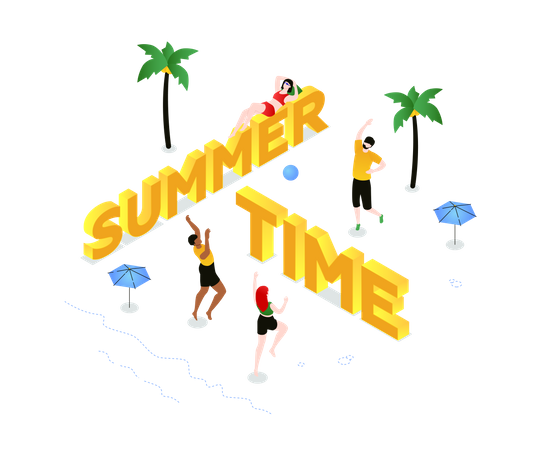 Summer time Illustration