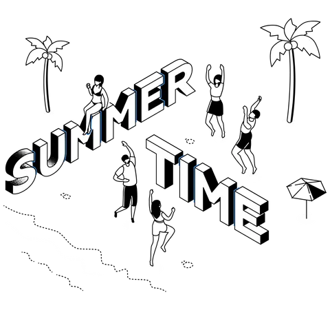 Summer Time Illustration