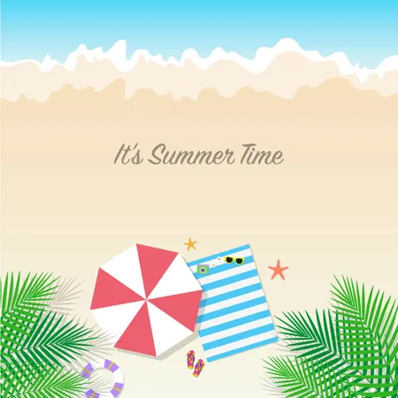 Summer time background  Illustration