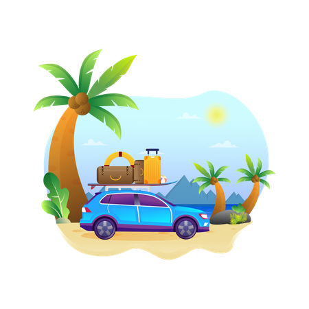 Summer trip  Illustration