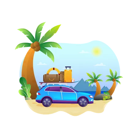 Summer trip  Illustration