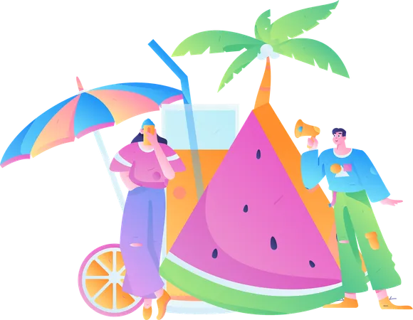 Summer vacation  Illustration