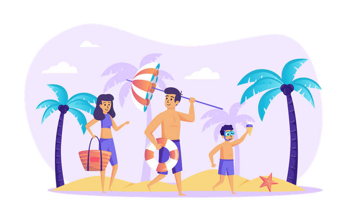 Summer Vacation Illustration