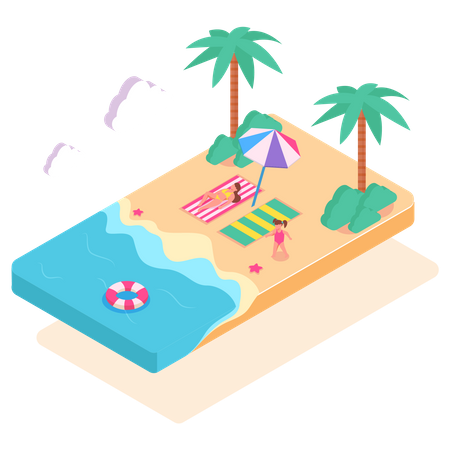 Summer vacation Illustration