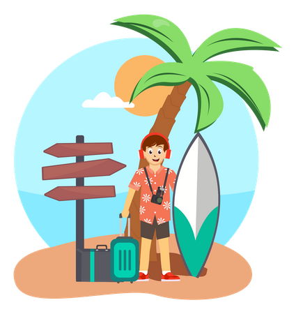 Summer Vacation  Illustration