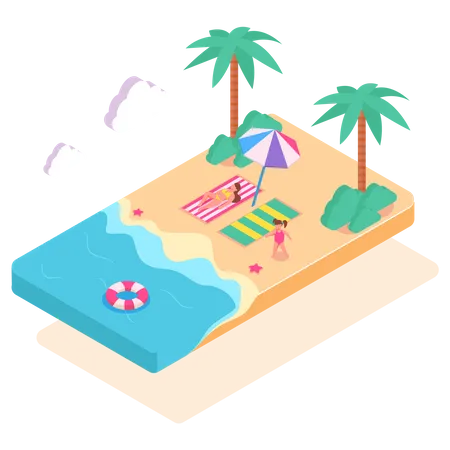 Summer vacation  Illustration