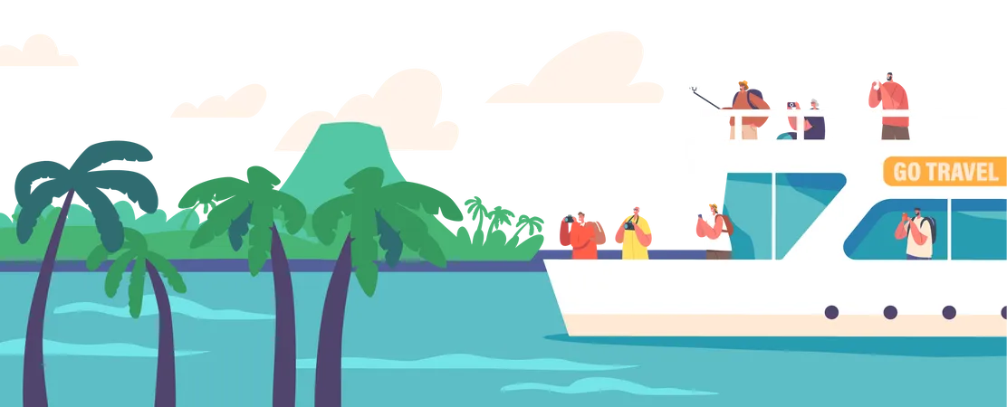 Summertime Vacation Illustration
