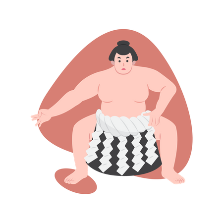 Arts martiaux sumo  Illustration