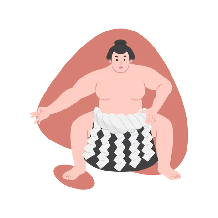 Arts martiaux sumo  Illustration