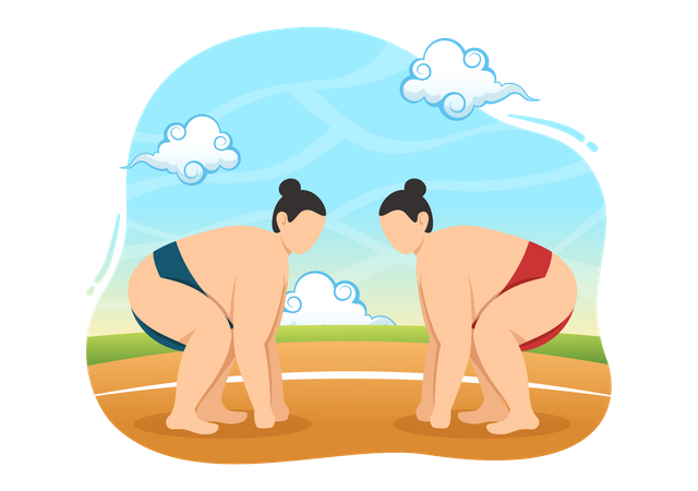 Combat de sumo  Illustration