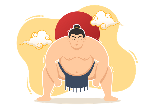 Sumo Fighter Illustration