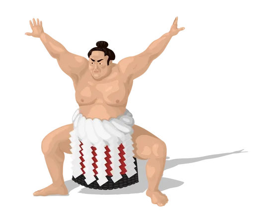 Sumo-Spieler  Illustration