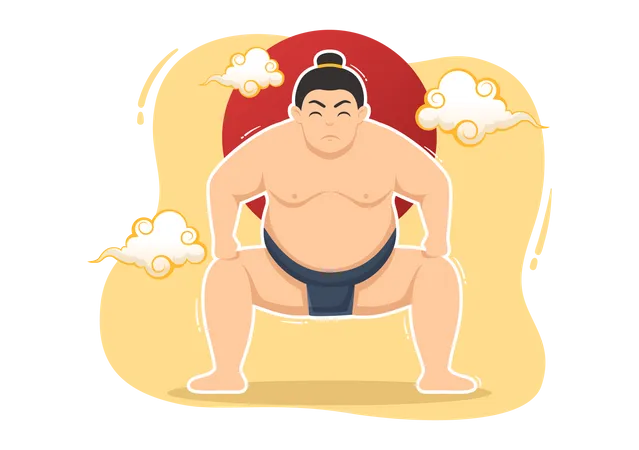 Sumo Wrestler Illustration
