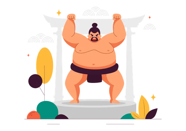 Sumo Wrestler  Illustration