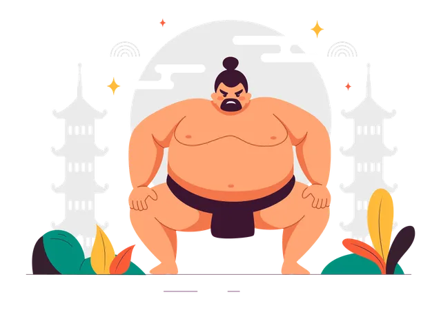 Sumo Wrestler  Illustration