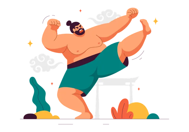 Sumo Wrestler  Illustration