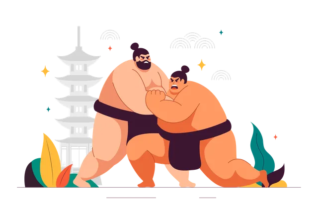 Sumo Wrestler  Illustration