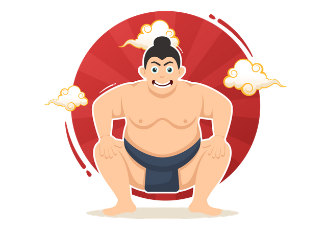 Sumo Wrestler  Illustration