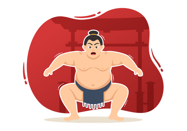 Sumo Wrestler  Illustration