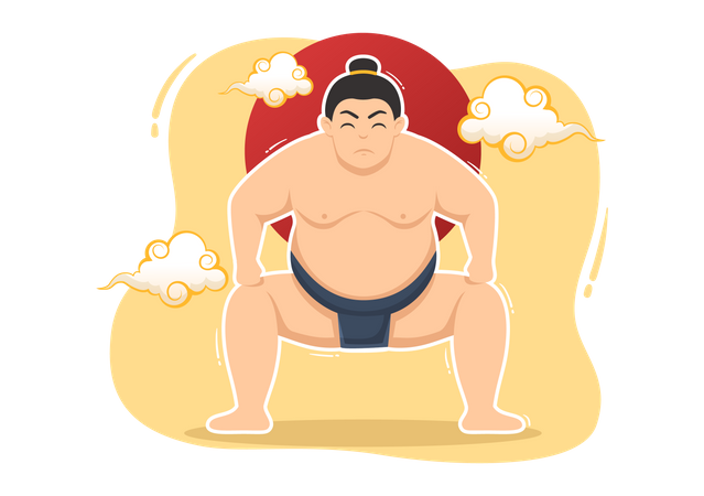 Sumo Wrestler  Illustration