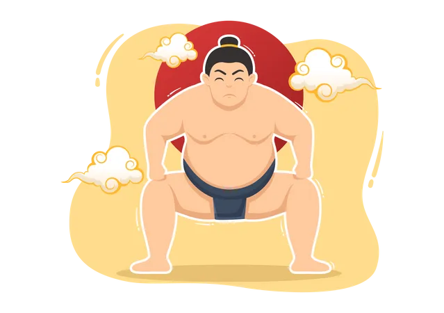 Sumo Wrestler  Illustration