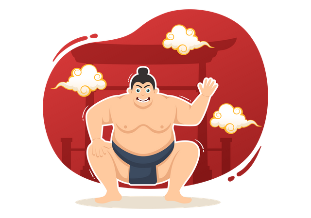 Sumo Wrestler  Illustration