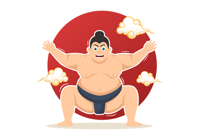 Sumo Wrestler  Illustration