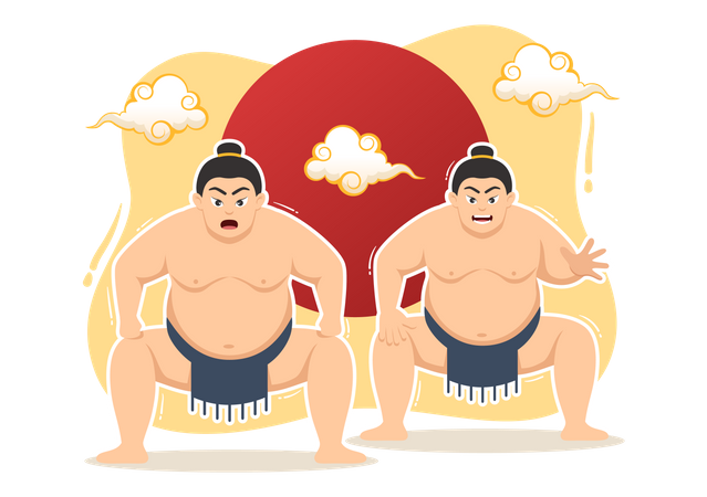 Sumo Wrestler  Illustration