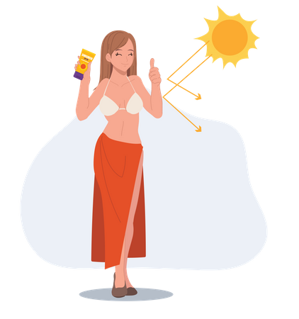 Sun protection cream  Illustration