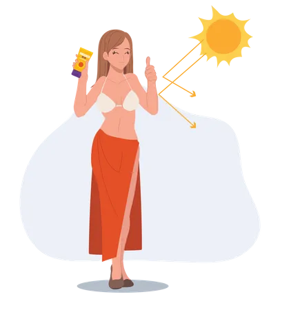 Sun protection cream  Illustration