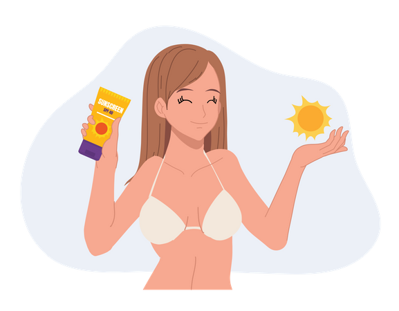 Sun protection product Illustration
