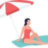 illustration sun bath