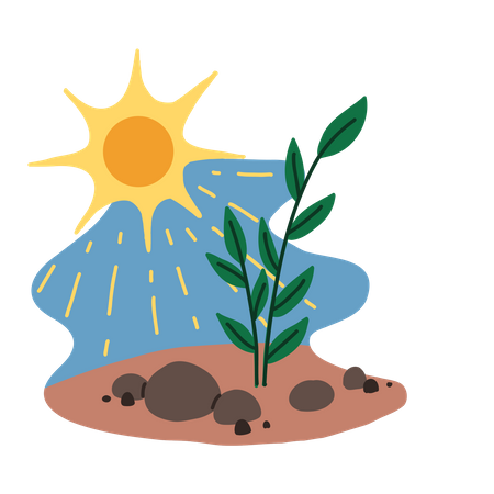 Sunny Environment  Illustration