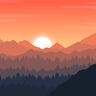 free sunset illustrations